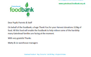 Food Bank Donations – Thank You!