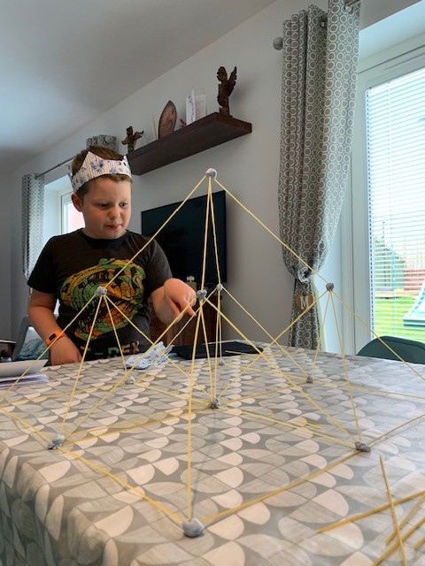 Pyramids, pasta and bluetac – home learning made fun!
