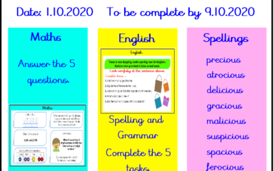 Homework Year 5/6 1.10.2020