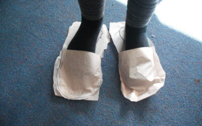 Making Slippers in Year 5