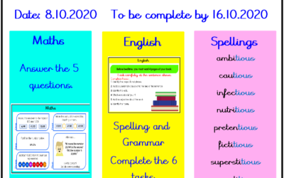 Homework Year 5/6 8.10.2020