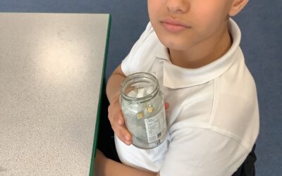 Thank you Mr Boddy for our pea seeds!