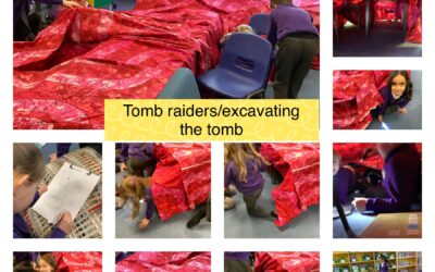 Excavating the Egyptian Tomb.