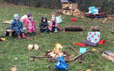 Nursery go to Forest School