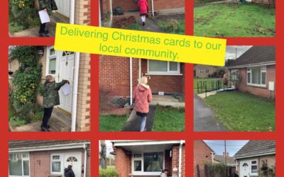 Delivering Christmas cards to our local community