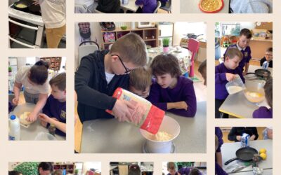 Following instructions to make pancakes