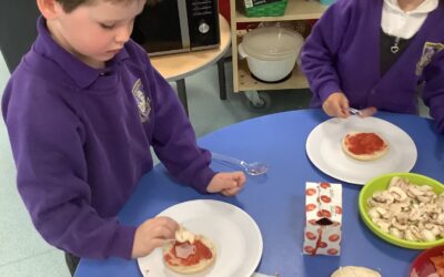 Reception makes pizza