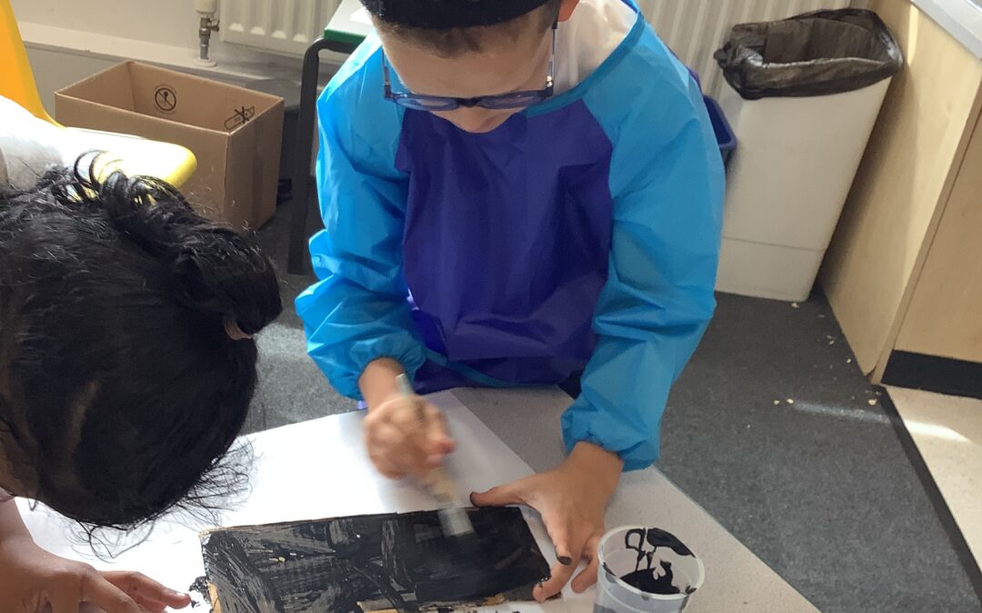 Printing using cardboard shapes
