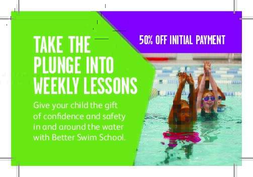 Discounted swimming lessons with Better Swim schools