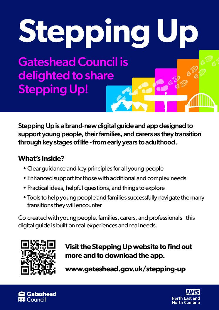 Stepping up! Gateshead Councils guide.