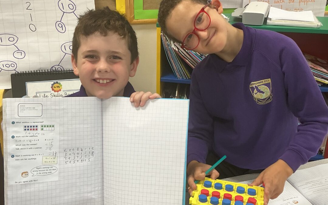 Adding three 1-digit numbers using tens frames